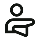 A person icon showing a stretching position